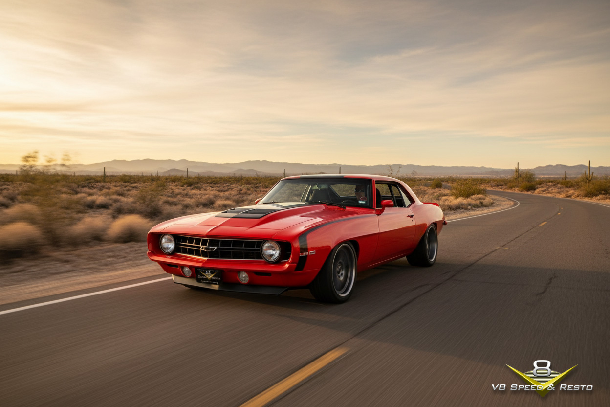 1969 Chevrolet Camaro Lou’s Change LSA Supercharged Pro-Touring Camaro Build Photo and Video Gallery at V8 Speed and Resto Shop