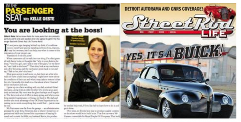 V8 Speed And Resto Shop Operations Manager Kelle Oeste Featured in Street Rod Life Magazine