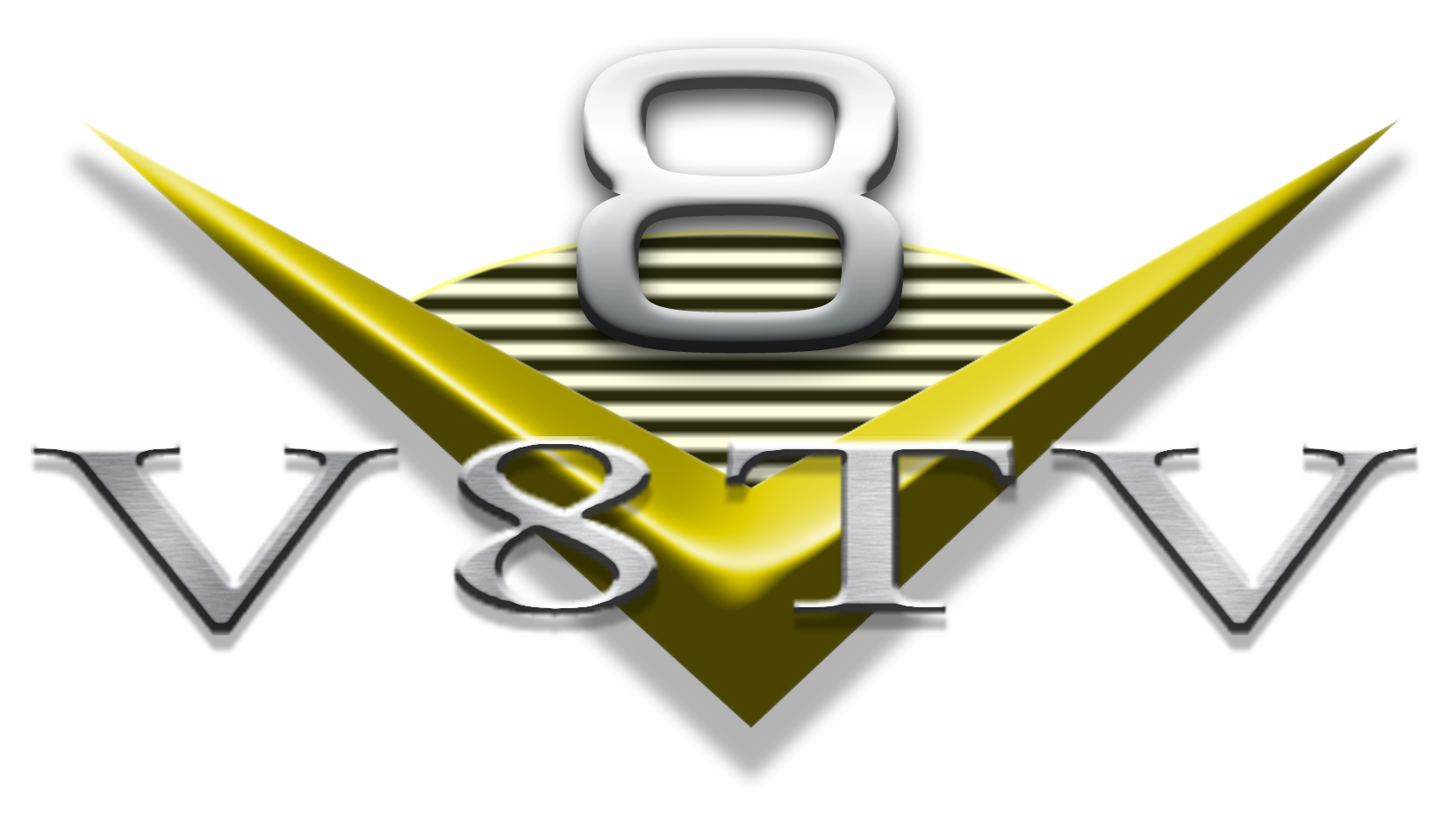 V8TV Logo White Background