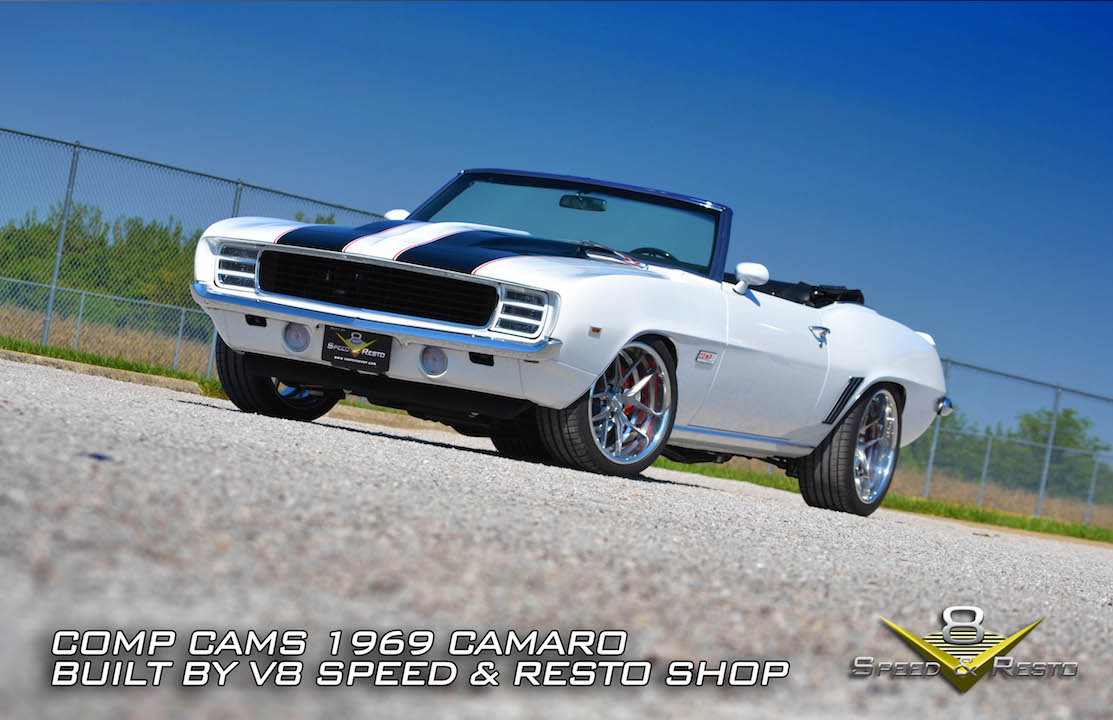 1969 Chevrolet Camaro Convertible restored by V8 Speed and Resto Shop for COMP Cams
