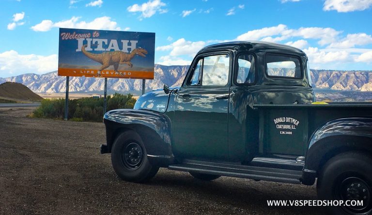 Family Drives Grandfather’s V8 Speed and Resto Shop Restored 1951 Chevy Truck Home Cross Country
