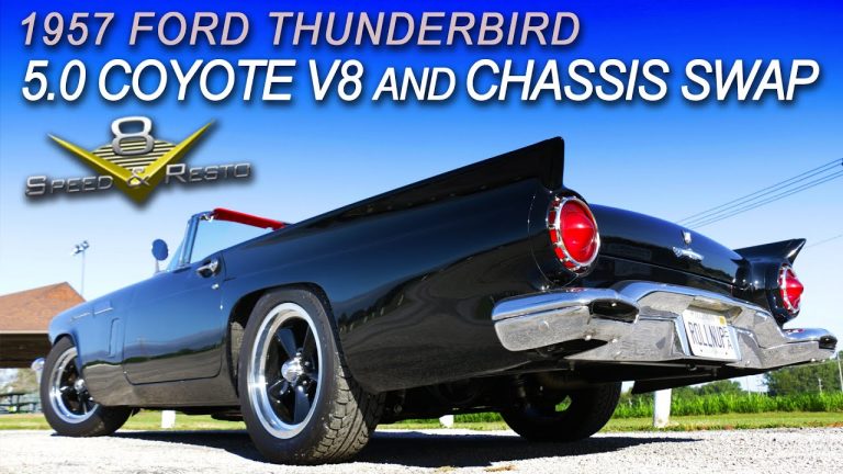 1957 Ford Thunderbird 5.0 Coyote V8 and Chassis Swap at V8 Speed and Resto Shop Photo Gallery