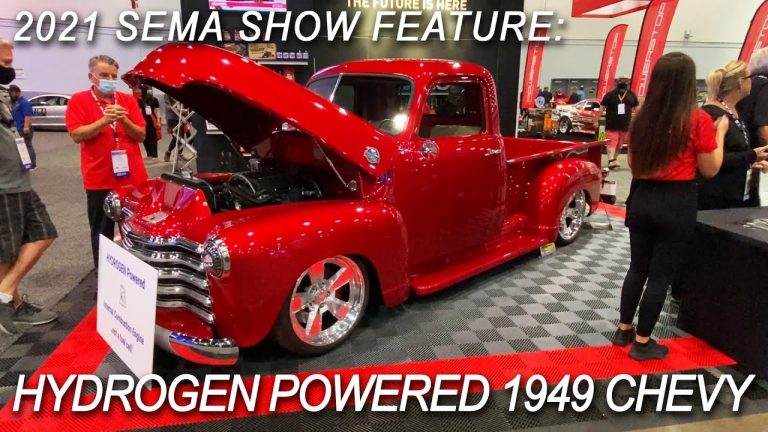 Supercharged LS3 Powered Chevrolet Pickup Runs on Hydrogen Gas 2021 SEMA Show