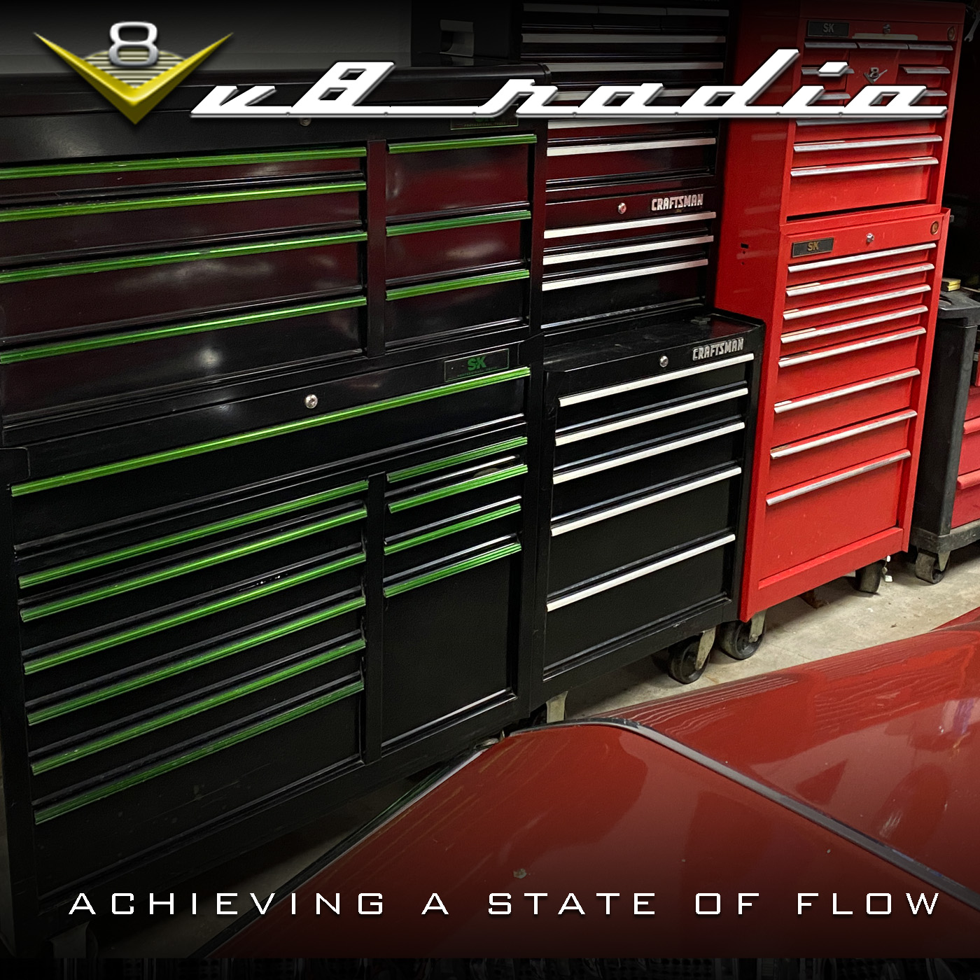 Working In The Garage, Achieving a State of Flow, Automotive Trivia, and Much More on the V8 Radio Podcast!