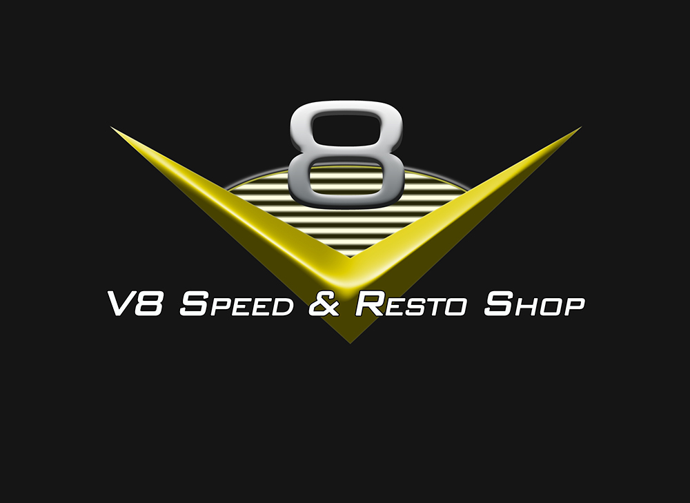 V8 Speed and Resto Shop Tee Shirt Front