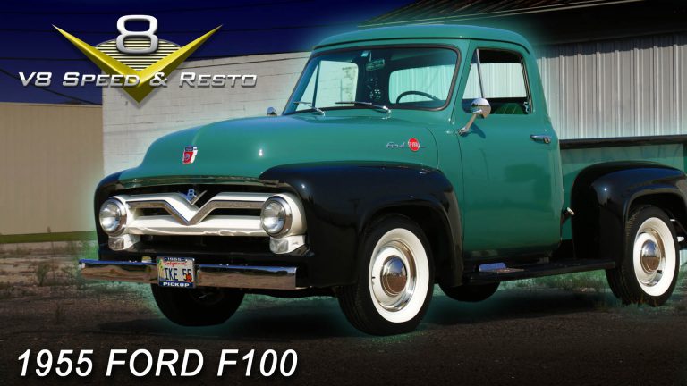 Restored 1955 Ford F100 Feature Video at V8 Speed and Resto Shop