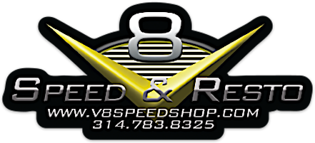 V8 Speed and Resto Shop Sticker
