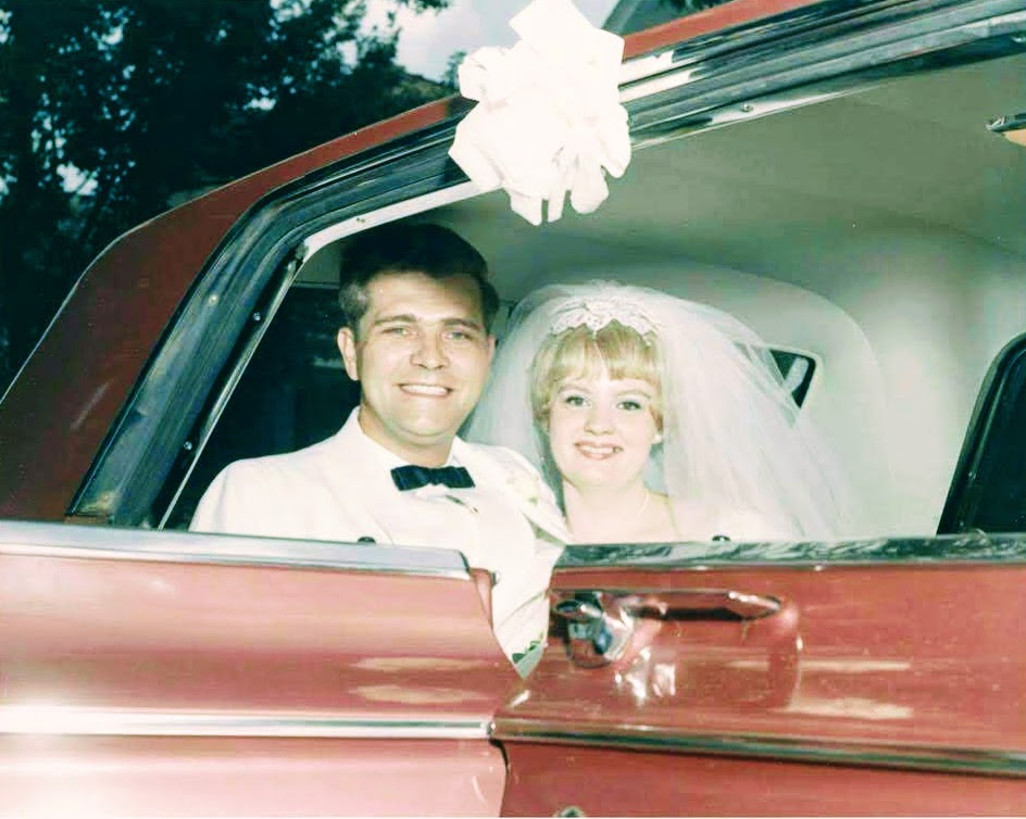 1964 Dodge Sedan Wedding Photo