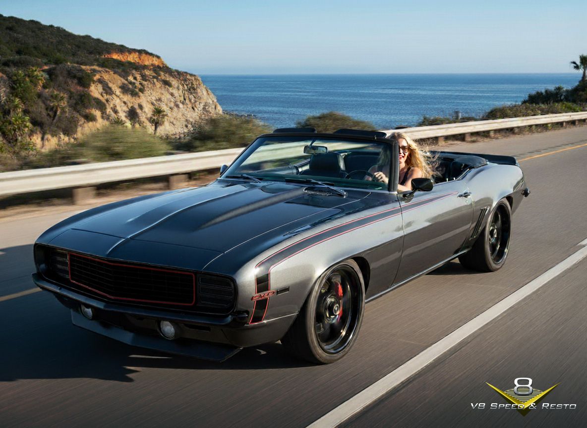 Pro-Touring 1969 Chevrolet Camaro Convertible build at the V8 Speed and Resto Shop