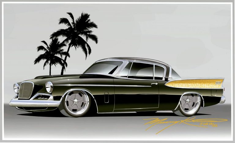Cool 1957 Studebaker Golden Hawk Pro-Touring concept by Murray Komant