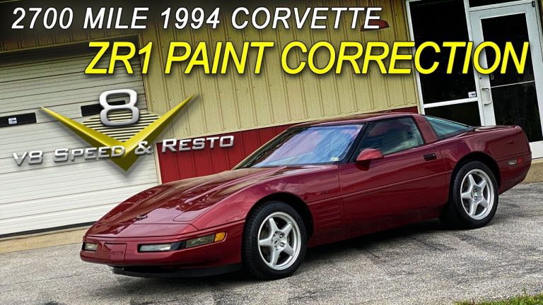 2 Step Paint Correction and Ceramic Coating on 2700 Mile Corvette ZR-1 at V8 Speed and Resto Shop