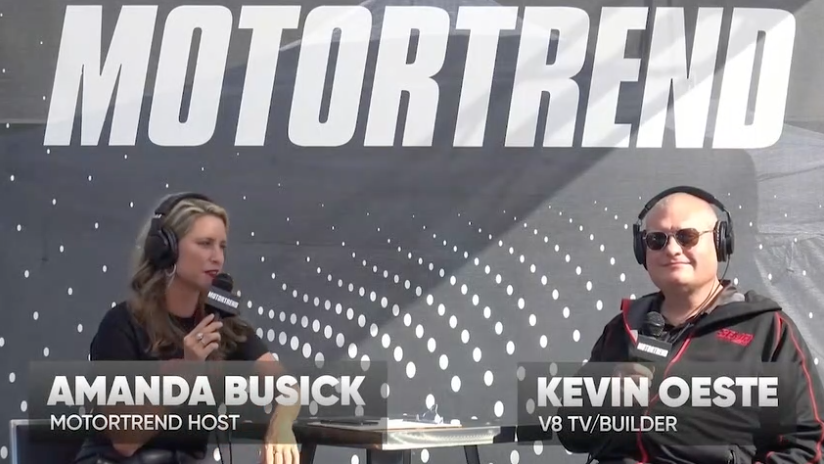 Kevin Oeste at SEMA 2021 on MotorTrend stage video