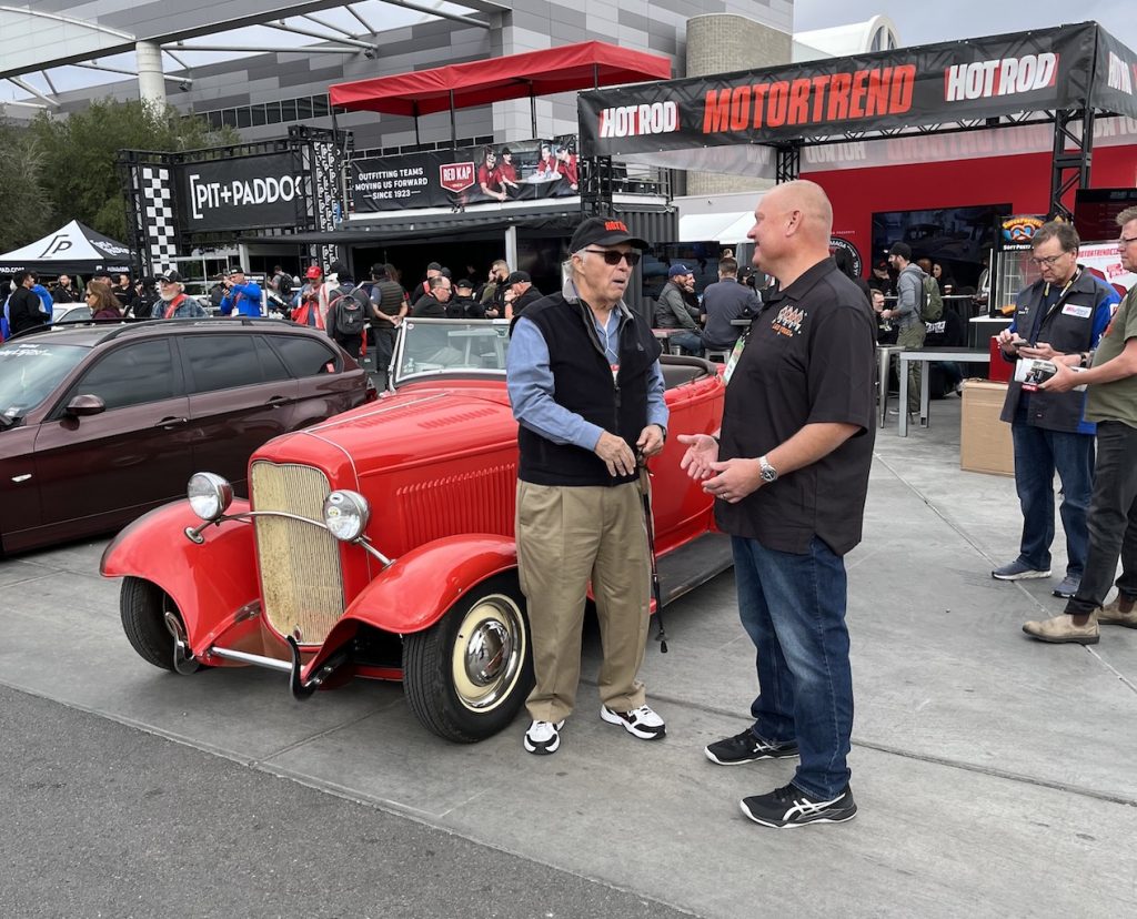 Gray Baskerville 1932 Ford Roadster at 2022 SEMA Show
