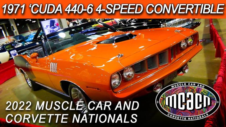 1971 Plymouth ‘Cuda 440 4-Speed Convertible Muscle Car and Corvette Nationals 2022 MCACN