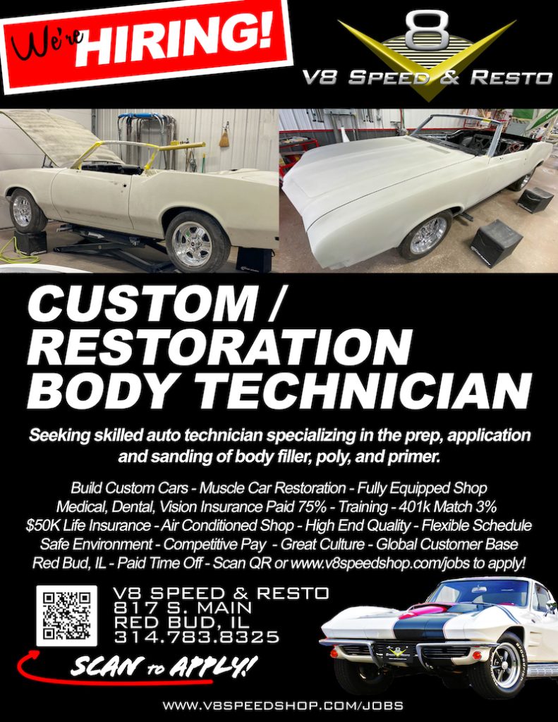 Auto Body Technician Job Opening at V8 Speed and Resto Shop