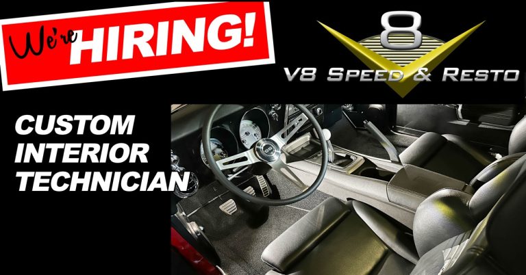 V8 Speed and Resto Shop Seeks Upholstery Technician for Restoration and Custom Car Work