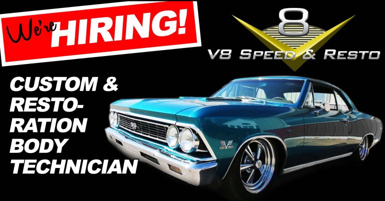 V8 Speed and Resto Shop Seeks Auto Body Technician for Restoration and Custom Car Work