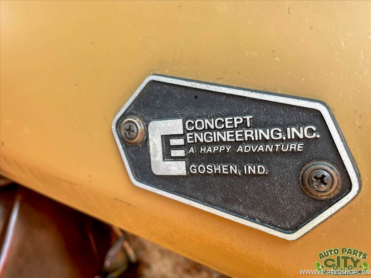Custom 1979 Dodge B200 Maxi Van Kevin Oeste Concept Engineering dash plaque