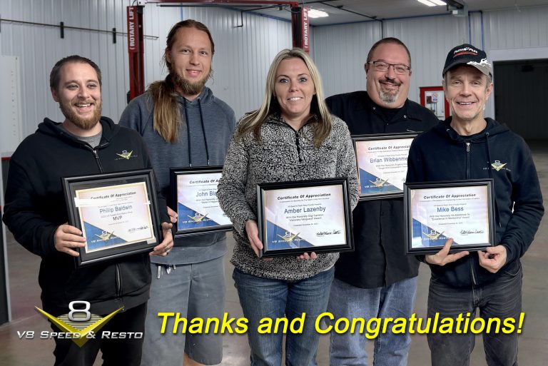 Celebrating Our Team: 2023 V8 Speed and Resto Shop Awards of Appreciation Winners