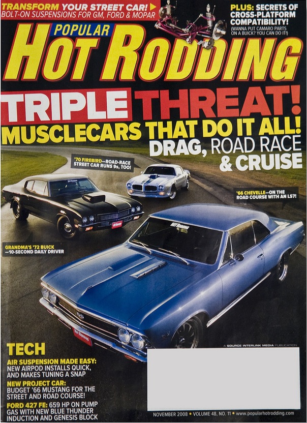 1970 Pontiac Firebird Splitter featured o Popular Hot Rodding Magazine Cover