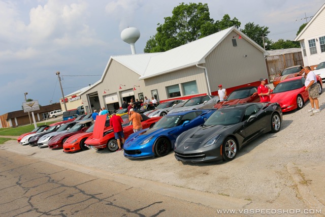 Corvette Club Visits V8 Speed and Resto Shop