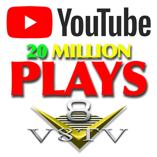 V8TV YouTube Channel Reaches 20 Million Video Plays