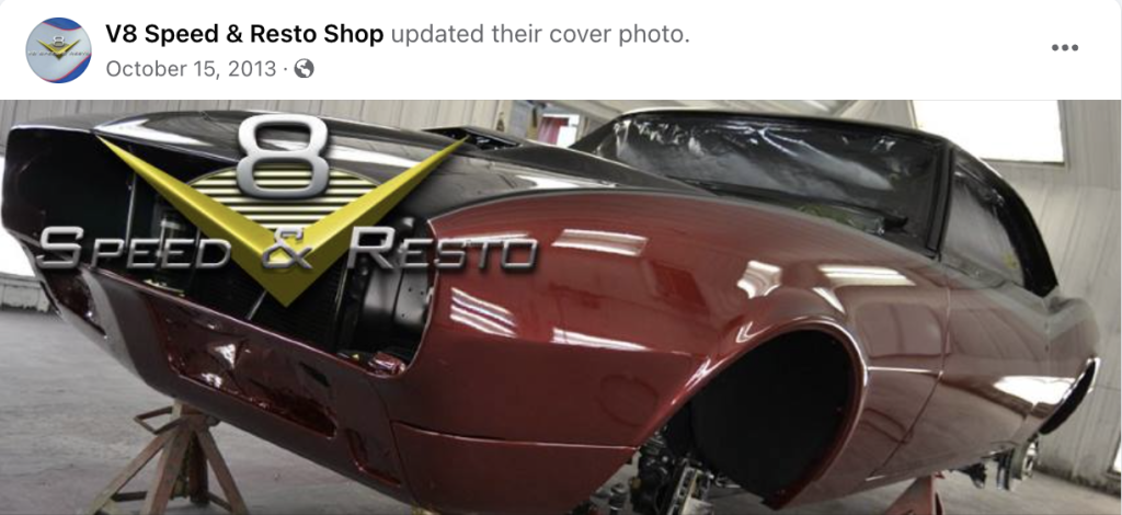 First V8 Speed and Resto Shop Facebook Header