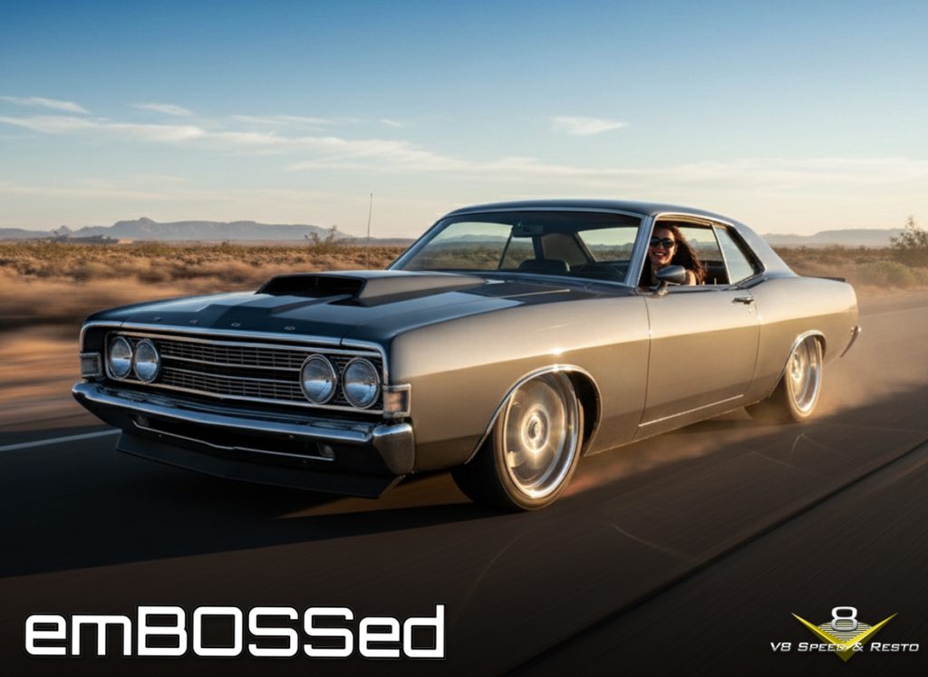 1969 Ford Cobra "EmBossed" custom build at V8 Speed and Resto Shop